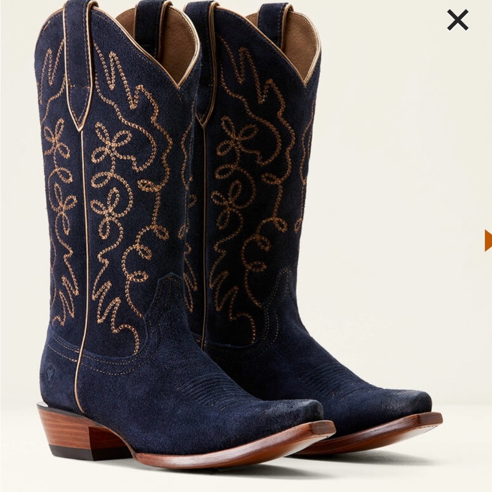 Ariat Polo blue suede Jukebox Western boot